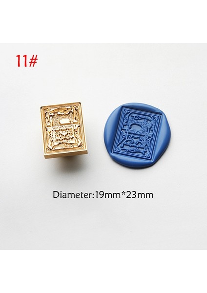 Yuvarlak Karikatür Desen Mühür - Altın (Yurt Dışından)