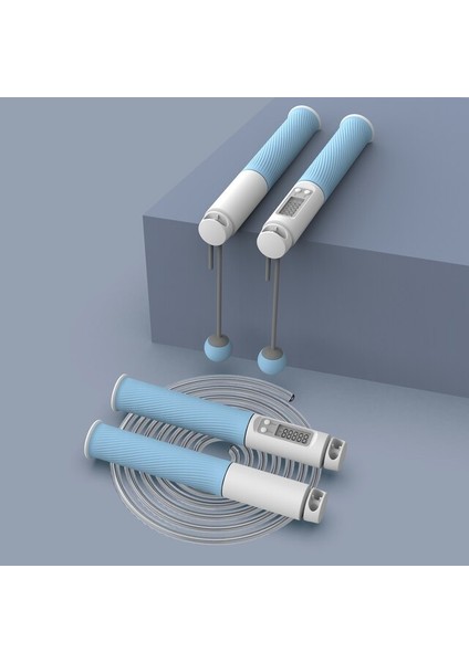 Vücut Geliştirme Ağırlıklı Atlama Ipi - Mavi (Yurt Dışından)