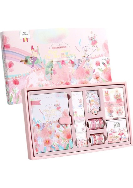 Peri Masalı Yapışkan Bantlı Defter Kırtasiye Seti - Pembe (Yurt Dışından) fiyatları