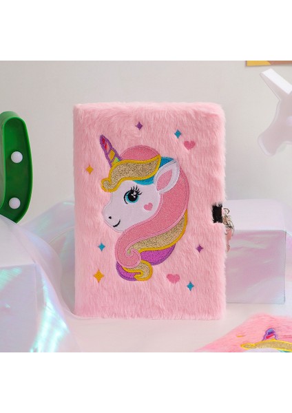 Kilitli Çocuk Unicorn Defter Günlük - Pembe (Yurt Dışından)