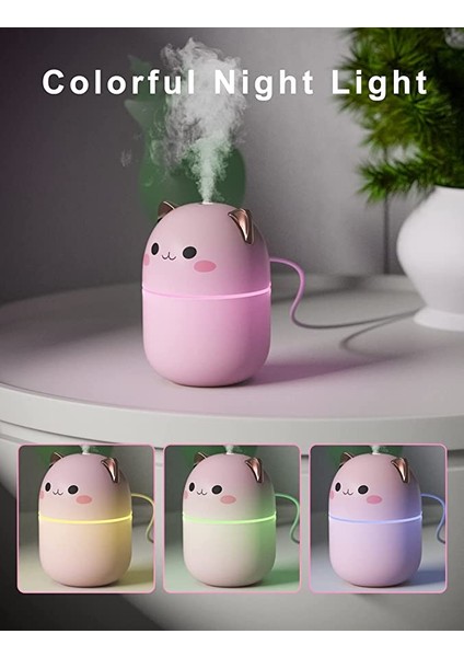 Gece Işığı ile Sevimli Hayvan Şeklinde 200ML Hava Nemlendirici - Pembe (Yurt Dışından) modelleri