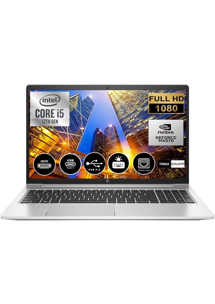 Hp Proobok  450 G9 Intel Core I5 1235U 16GB 512GB SSD MX570A Freedos 15.6" Fhd Taşınabilir Bilgisayar 6S6X0EA04