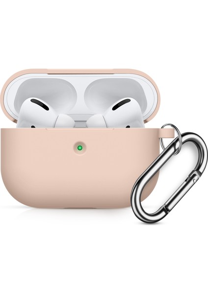 Airpods Pro Için Silikon Kulaklık Kılıfı - Bej (Yurt Dışından)