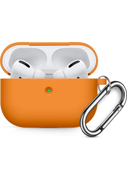 Airpods Pro Için Silikon Kulaklık Kılıfı - Turuncu (Yurt Dışından)