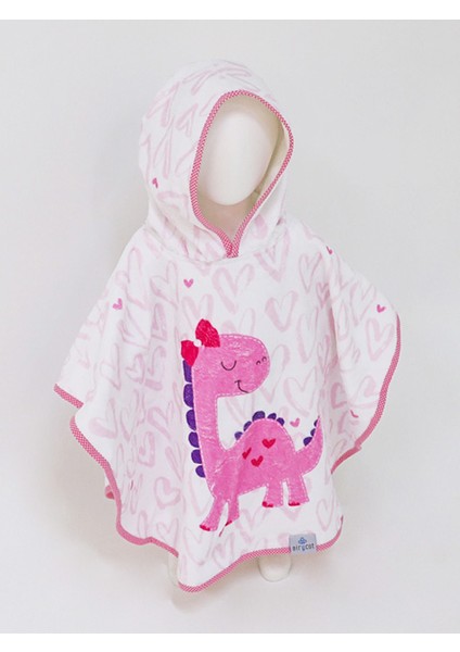 Çocuk Panço Havlu Pembe Dino