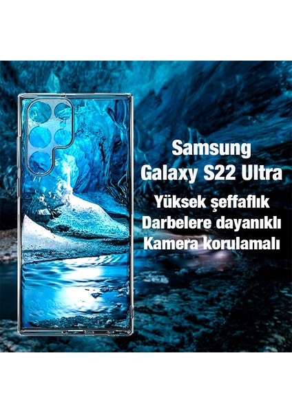 Samsung Galaxy S22 Ultra Kılıf Kamera Korumalı Ultra Ince Şeffaf Silikon Kılıf fiyatları