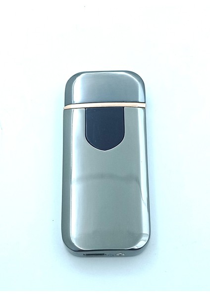 Parmak İzli Dokunmatik USB Şarjlı Anti-Rüzgar Elektronik Çakmak Antrasit