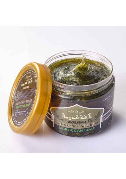 Fas Sabunu Zeytinyağılı Bal ve Argan Yağı Özleri İle Peelingi ve Ovma 400 ml Dakka Kadıma
