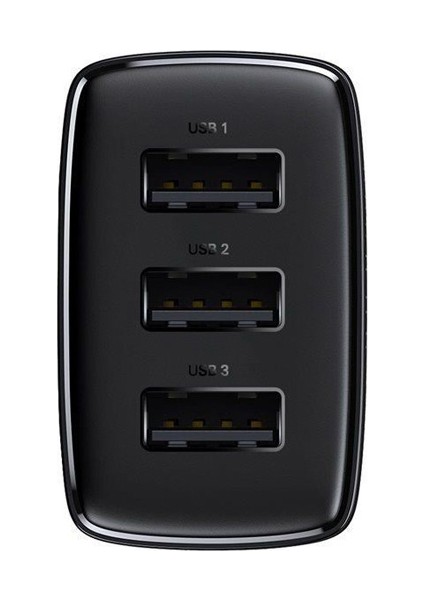 Kompakt 3 USB Portlu 17W Hızlı Şarj Başlığı Adaptörü