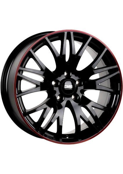 428-05 7.5X17"-5X120 ET35 72.5 Black Red Gloss Jant (4 Adet)