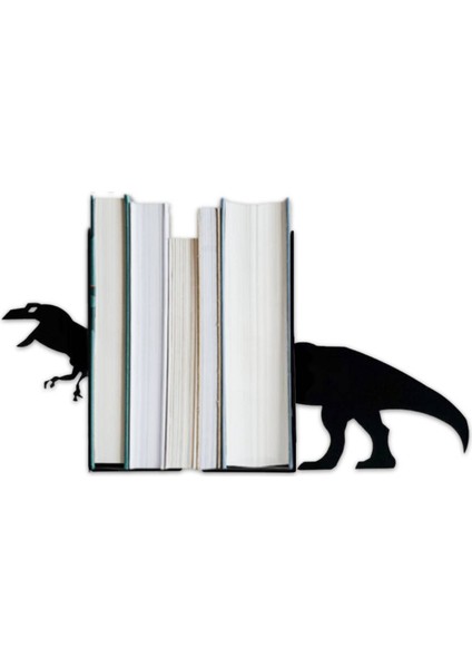 Metal Kitap Tutucu T-Rex Figürlü Kitap Desteği, Dekoratif Kitaplık