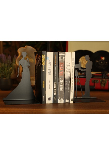 Gelinlikli Kadın Figürlü Dekoratif Metal Kitap Tutucu, Kitap Desteği modelleri