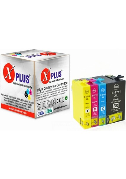 Epson Workforce WF-3640DTWF Uyumlu 4 Renk Muadil Kartuş Seti