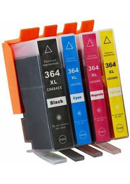 HP Photosmart B109A/D/F/N Kartuş Set 4 Renk Takım Muadil Yüksek Kapasite 364XL
