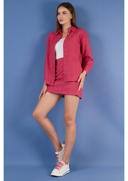 Pamuklu Oversize Tüvit Gömlek Bayan Gömlek 42190503