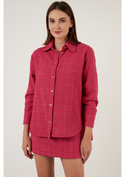 Pamuklu Oversize Tüvit Gömlek Bayan Gömlek 42190503