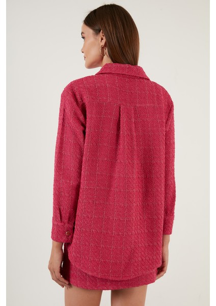 Pamuklu Oversize Tüvit Gömlek Bayan Gömlek 42190503