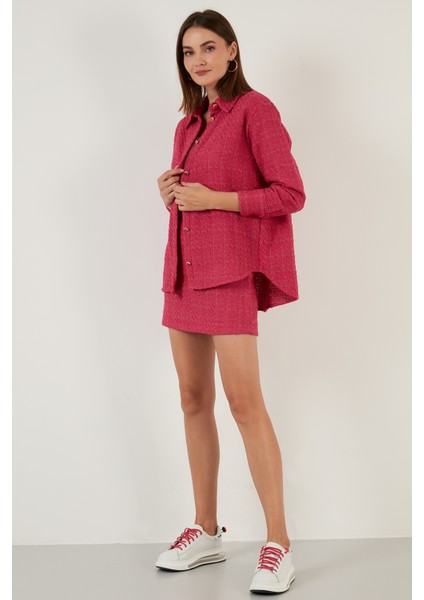 Pamuklu Oversize Tüvit Gömlek Bayan Gömlek 42190503