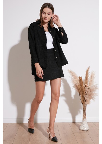 Pamuklu Oversize Tüvit Gömlek Bayan Gömlek 42190503