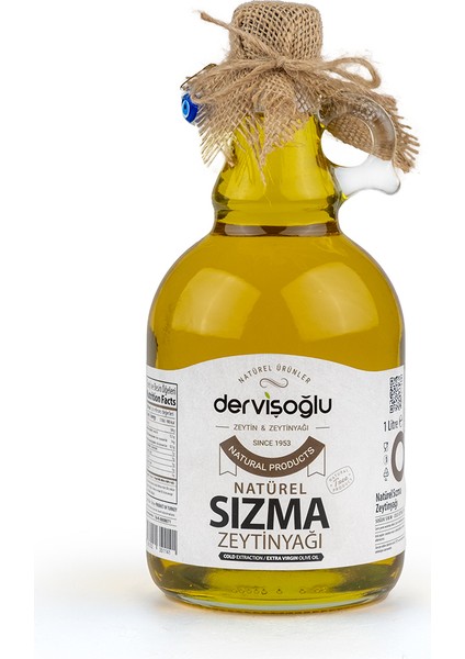 Soğuk Sıkım Sızma Zeytinyağı Cam 1 lt
