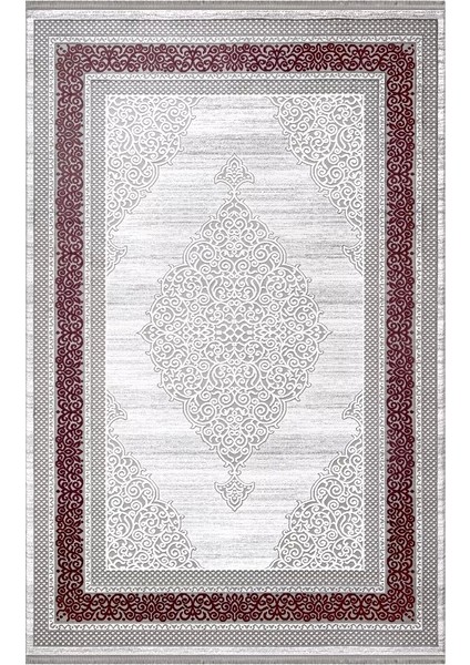 Ipek Mekik Halı Sardes 6925 A Gri Marsala Klasik Salon Halısı