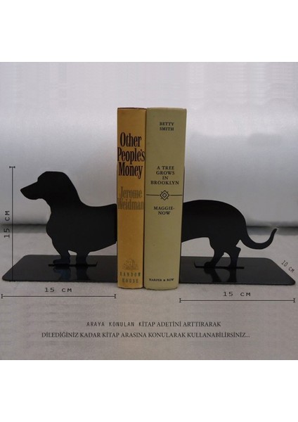 Köpek Metal Kitap Tutucu 2'li Takım