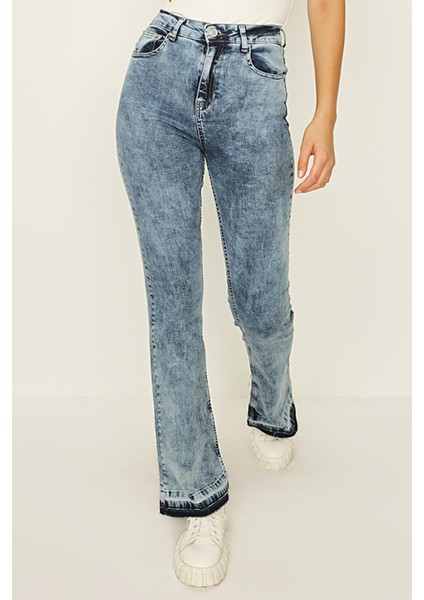 Kadın Ispanyol Paça Jeans