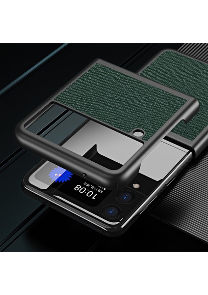 Samsung Galaxy Z Için Z Flip4 Çapraz Doku Tüm Dahil Şok Geçirmez Koruyucu Telefon Kılıfı (Mavi) (Yurt Dışından) modelleri