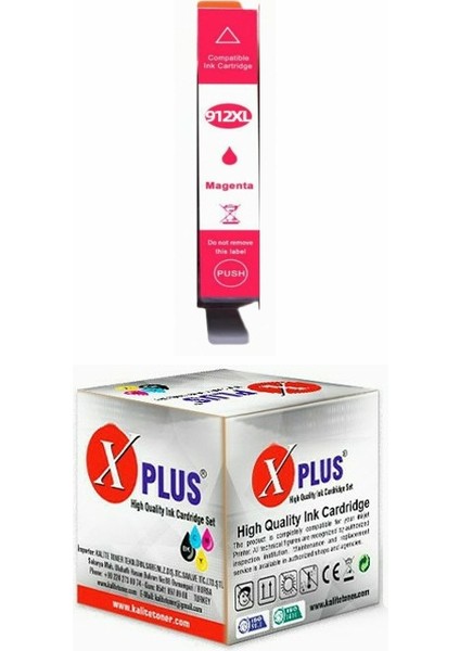 912XL-917XL 3YL82AE HP Officejet Pro 8014E All-In-One Kırmızı Muadil Kartuş 825 Sayfa Chipli