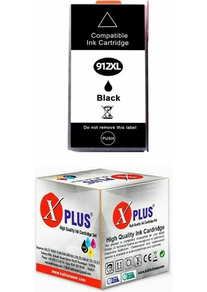 912XL-917XL 3YL84AE HP Officejet Pro 8025E All-In-One Siyah Muadil Kartuş 1.500 Sayfa Chipli