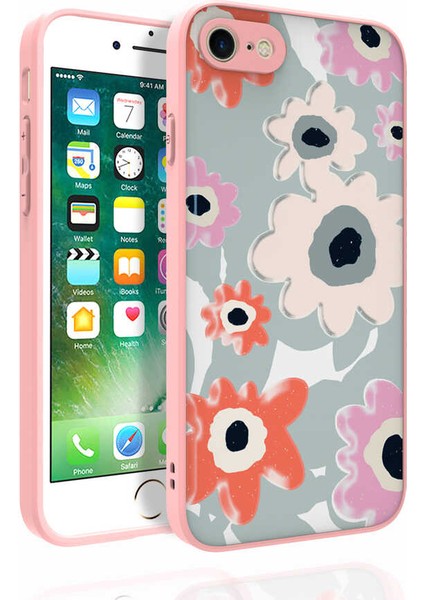 Apple iPhone Se 2022 / Se 2020 / 8 / 7 Kılıf Desenli Kamera Korumalı Parlak Nora Kapak NO5 Renkli