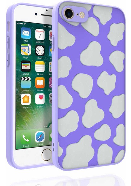 Apple iPhone Se 2022 / Se 2020 / 8 / 7 Kılıf Desenli Kamera Korumalı Parlak Nora Kapak NO6 Renkli