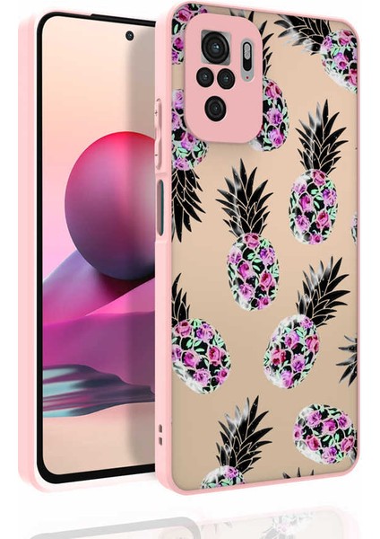 Xiaomi Redmi Note 10 Kılıf Desenli Kamera Korumalı Parlak Nora Kapak NO1 Renkli