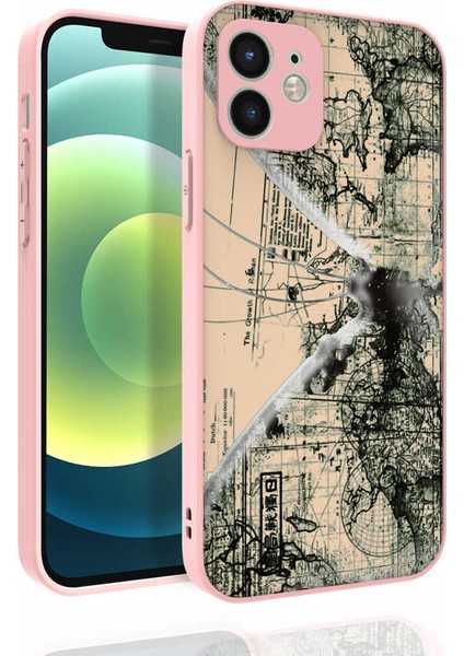 Apple iPhone 12 Kılıf Desenli Kamera Korumalı Parlak Nora Kapak NO4 Renkli
