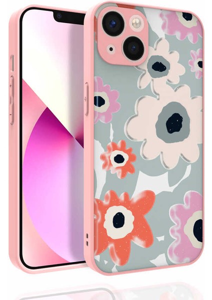 Apple iPhone 13 Kılıf Desenli Kamera Korumalı Parlak Nora Kapak NO5 Renkli