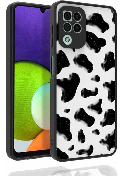 Samsung Galaxy M22 Uyumlu Kılıf Desenli Kamera Korumalı Parlak Nora Kapak NO2 Renkli