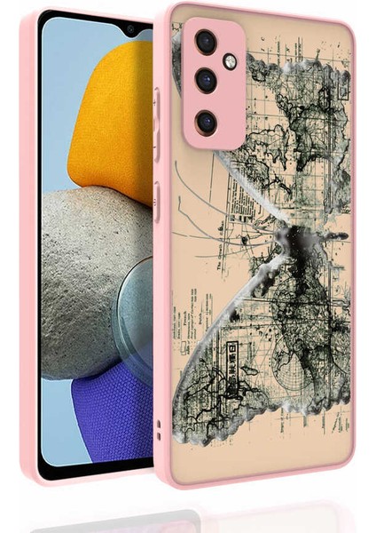 Samsung Galaxy M23 Uyumlu Kılıf Desenli Kamera Korumalı Parlak Nora Kapak NO4 Renkli