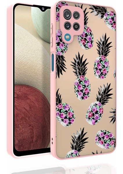 Samsung Galaxy M12 Uyumlu Kılıf Desenli Kamera Korumalı Parlak Nora Kapak NO1 Renkli