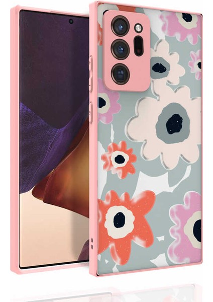 Samsung Galaxy Note 20 Ultra Uyumlu Kılıf Desenli Kamera Korumalı Parlak Nora Kapak NO5 Renkli