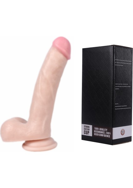 Hızlı Express Male Lion Kalın Et Dokusu Süper Realistik Penis Dildo 19 cm