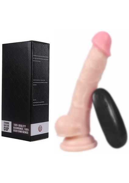 17 cm Vantuzlu Titreşimli Realistik Vibratör Penis Dildo