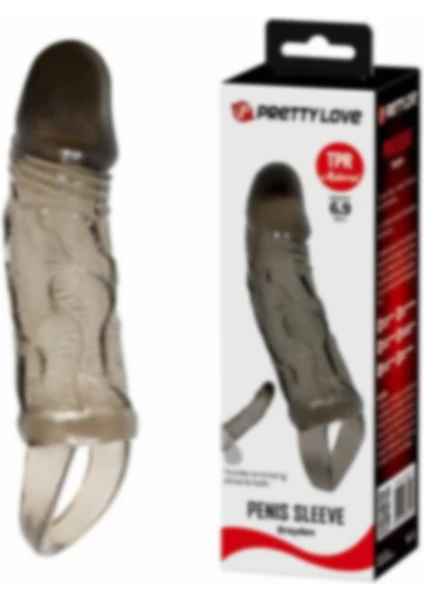 Pretty Love 2 cm Dolgulu Zenci Penis Kılıfı Uzatmalı Prezervatif Dildo