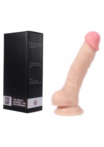 17 cm Vantuzlu Gerçekçi Realistik Penis Dildo
