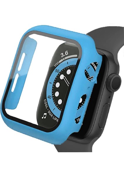 Apple Watch 44MM Sense Kasa ve Ekran Koruyucu Açık Mavi