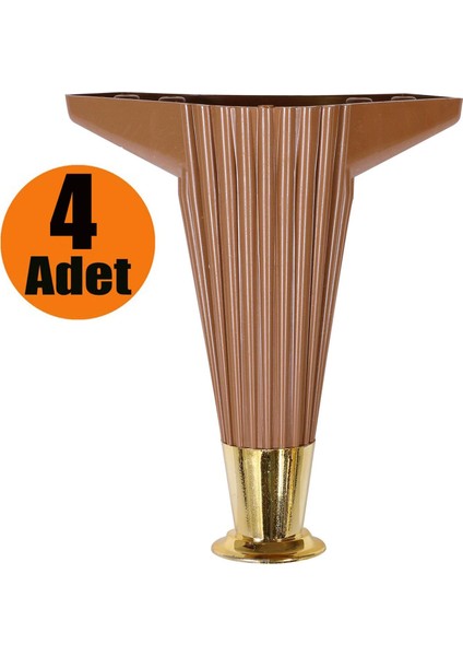 Mobilya Kanepe Sehpa Ayağı Baza Ayak Kahverengi 17 cm (4 Adet)