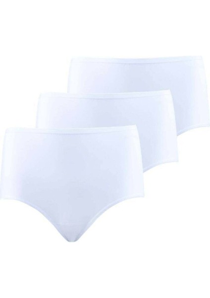 1577-BLACKSPADEKADIN Slip 3lü Maxi-Beyaz