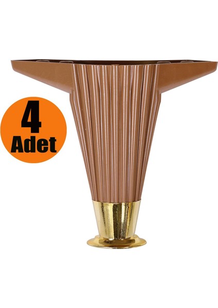 Mobilya Kanepe Sehpa Ayağı Baza Ayak Kahverengi 12 cm (4 Adet)