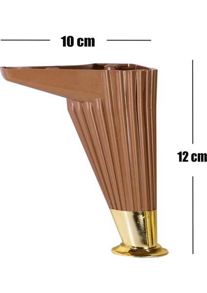 Mobilya Kanepe Sehpa Ayağı Baza Ayak Kahverengi 12 cm (4 Adet) modelleri