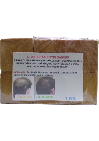 Sarı Bıttım Menengiç Sabunu 1 kg %85 Bıttım Yağı