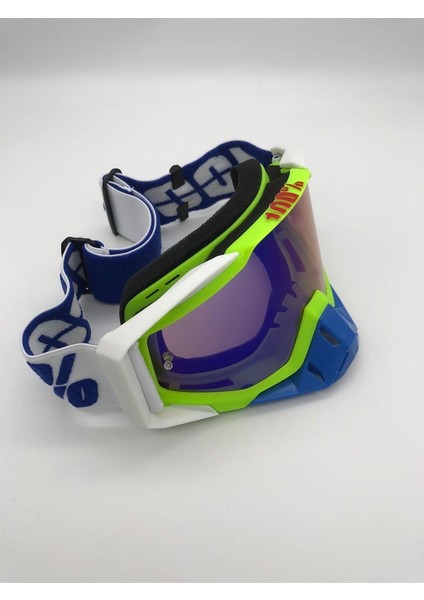 Racecraft Replika Yeşil Beyaz Goggle